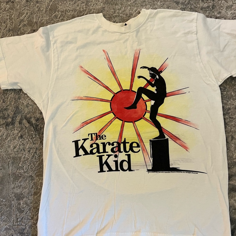 Karate Kid White Graphic T-Shirt